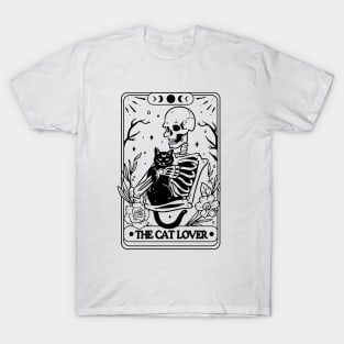 The cat lover tarot, Shirt, Skeleton Tarot Card Shirt, Tarot flower skull shirt, Flower Skull Shirt, Tarot Card Lover Shirt, Skeleton T-Shirt